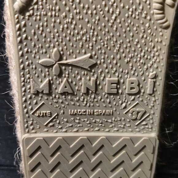 Manebi Jute Double Sole Yellow/White Stripe Espadrilles NWOB SIZE EU 37/… - Picture 7 of 8